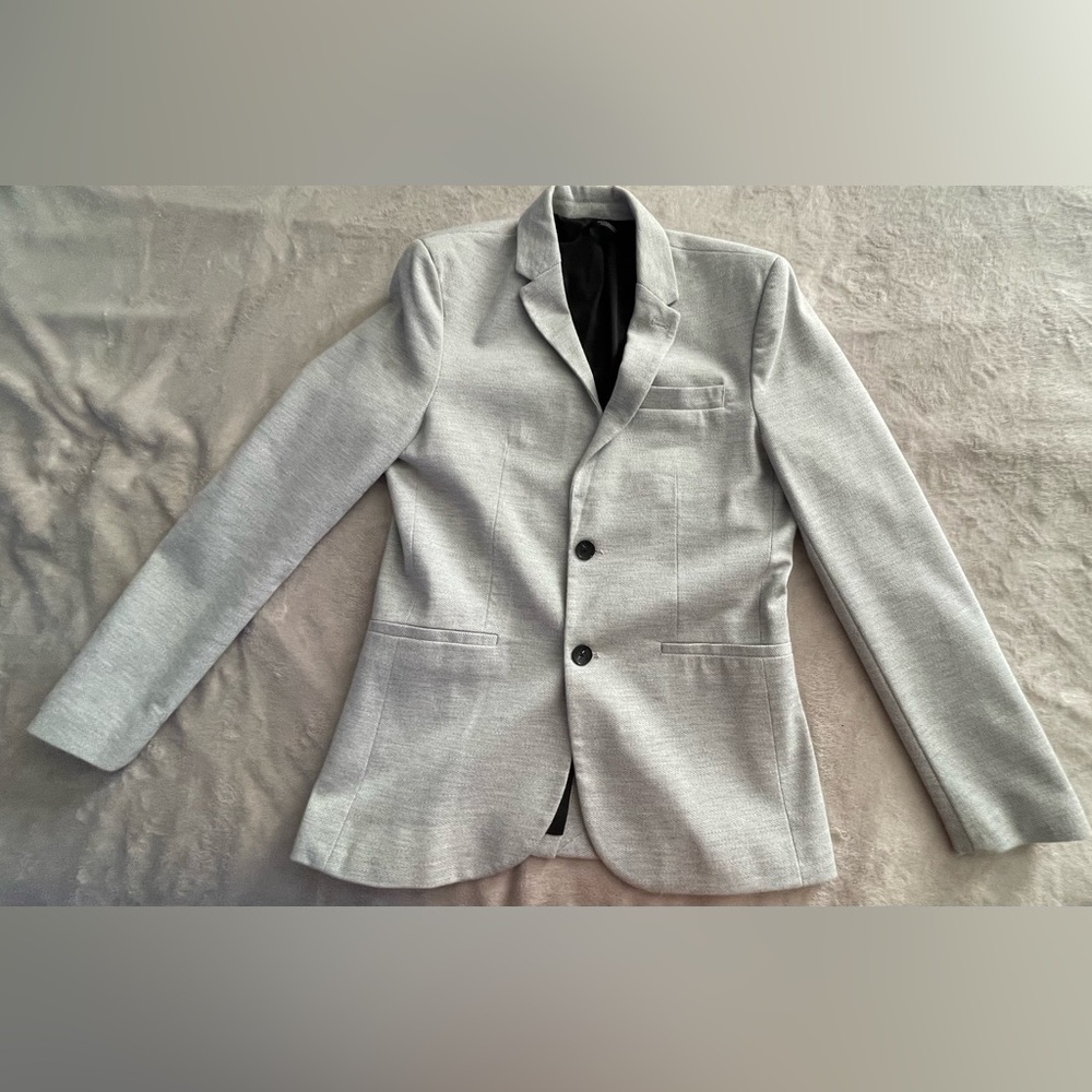 Zara men's blazer light gray, size M.